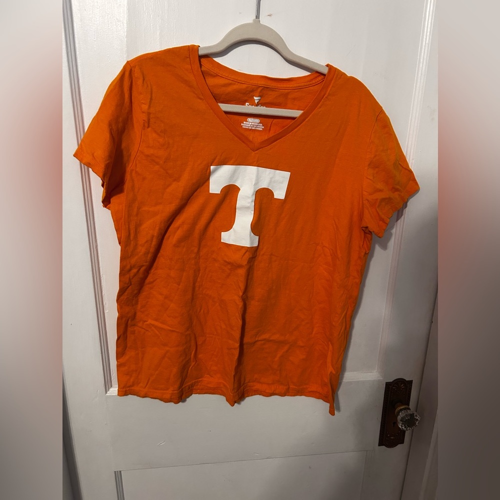 Orange T-Shirt with White T Logo
